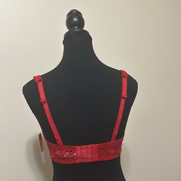 Gillian & O’Malley Ripe Red Lace Secy Balconette Bra 32DD- NWT - Picture 4 of 12